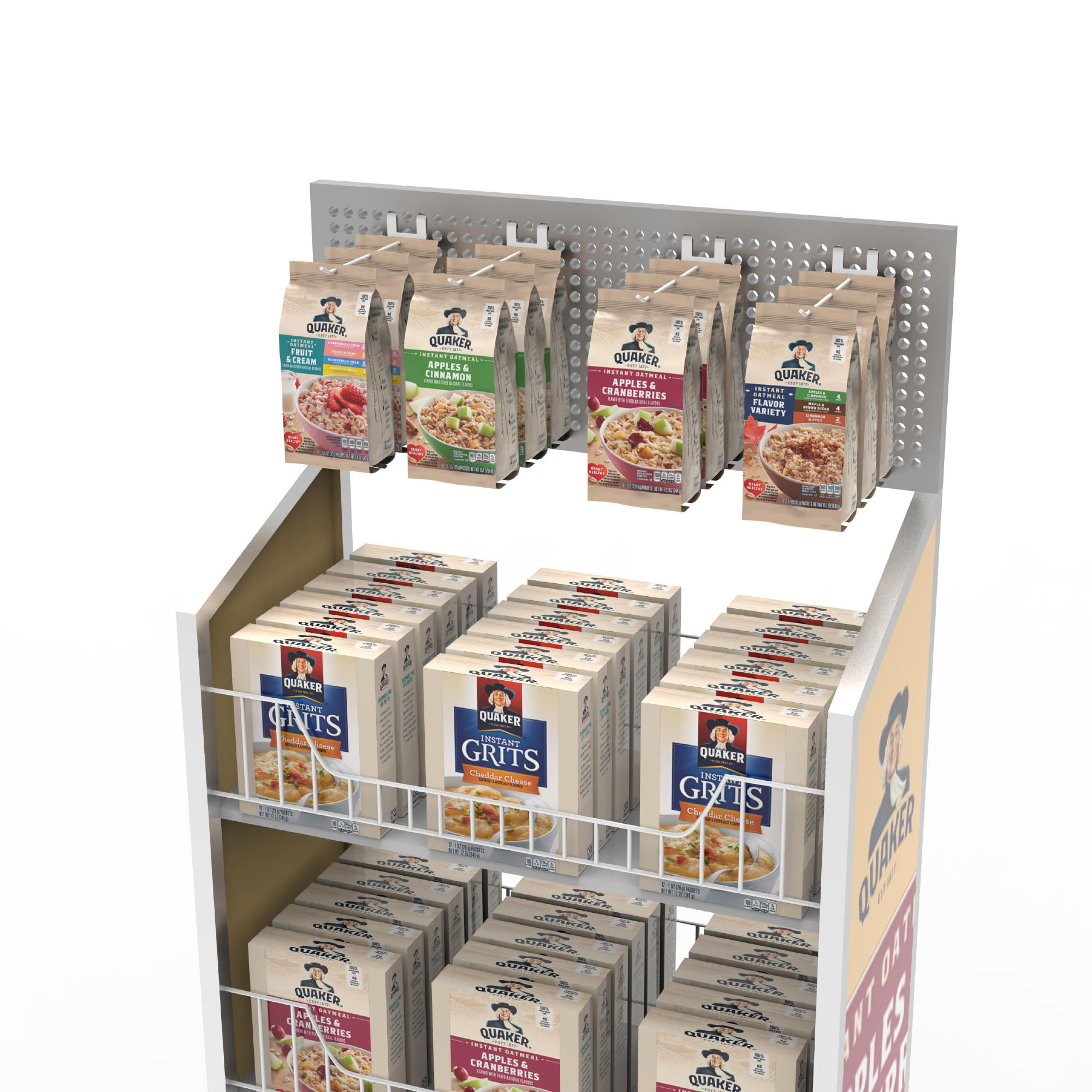 New Arrival Modern Floor Standing Metal Food Display Rack Point of Sale for Snacks Powder Coated Finish — view 2
