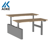 Bureau d'ordinateur électrique, meuble de bureau pour 4 personnes, poste de travail