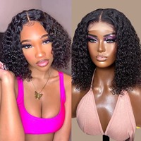 Perruque Lace Front 13x6 HD en Cheveux Humains Bouclée, Perruque Frontale 360 en Cheveux Humains avec Baby Hair, Qualité Supérieure