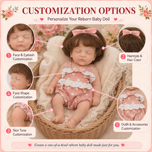 BAkwbwBY Muñeca Bebé Reborn Personalizable de Silicona Sólida de 12 Pulgadas, Suave, con Vestido y Set de Regalo para Niños de 3+ Años, Regalo Perfecto - Product Image 4