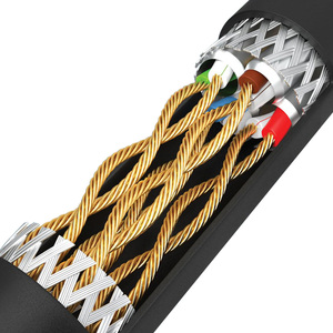 Cat 6 Ethernet <b>Cable</b> Black <b>RJ45</b> Connector Copper Stranded 8-Conductor High Speed Network Patch Cord - Product Image 4