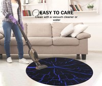 Tapis de chaise de bureau rond antidérapant Polyester chaise de jeu d'ordinateur tapis de sol en caoutchouc pour salle de jeux en stock