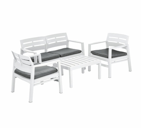 आँगन अवकाश सोफा सेट के साथ उद्यान प्लास्टिक रतन सोफा सेट रतन बाहर लग रही है, रतन आँगन फर्नीचर - Product Image 2