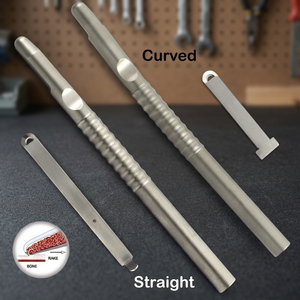 Raspadores de Hueso para Implantes Dentales Quirúrgicos Ruya, Rectos y Curvos, de Acero Inoxidable Alemán, Angulados, para Injertos, Manuales - Product Image 3