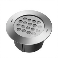 Lampu Sorot Taman Daya Tinggi 36W IP68 DC24V Dapat Diredupkan dengan Remote Control, Lampu LED Terpendam di Tanah, Lampu Kolam Renang