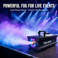 Machine à fumée LED 2000W avec 12 LED RGB, portée de fumée de 8-10m, contrôle sans fil et filaire DMX512