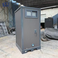 Toilettes mobiles extérieures avec revêtement mural, structure en acier galvanisé étanche, pour sites touristiques