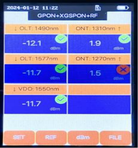 WF305 PRO GPON/EPON XG(S)-PON 10G PON เครื่องวัดพลังงานแสงแบบออปติคอล - Product Image 3