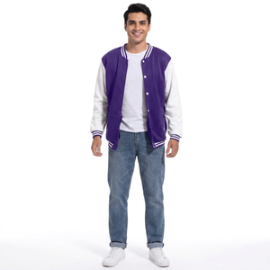 Veste de baseball varsity brodée en cuir sur mesure OEM, nouvelle vente chaude, pour hommes, à prix de gros bon marché - Product Image 1