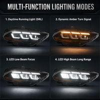 Ensemble de phares modifiés, amélioration des feux avant de voiture, adapté pour Ford Mustang 2018-2023, accessoire de remplacement d'éclairage automobile