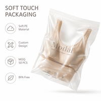 Sacs en plastique CPE transparents mats à fermeture éclair, imprimés en gravure avec logo personnalisé, recyclables, pour vêtements, chaussettes, chaussures, fourrures, couleur personnalisée