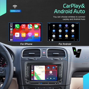 Radio para Auto Android Podofo de 7'' con 6+128GB, Audio para VW/Magotan/Passat/Golf/Polo/Seat/Skoda, Carplay/Android Auto Inalámbrico, GPS, WiFi, BT - Product Image 2