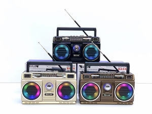 ใหม่RX-750D Retroวิทยุลําโพงฟันสีฟ้า 9 ประเภทไฟดิสโก้วิทยุSW AM FMเครื่องเล่นแผ่นเสียงUSB TFเพลงPIaye - Product Image 4