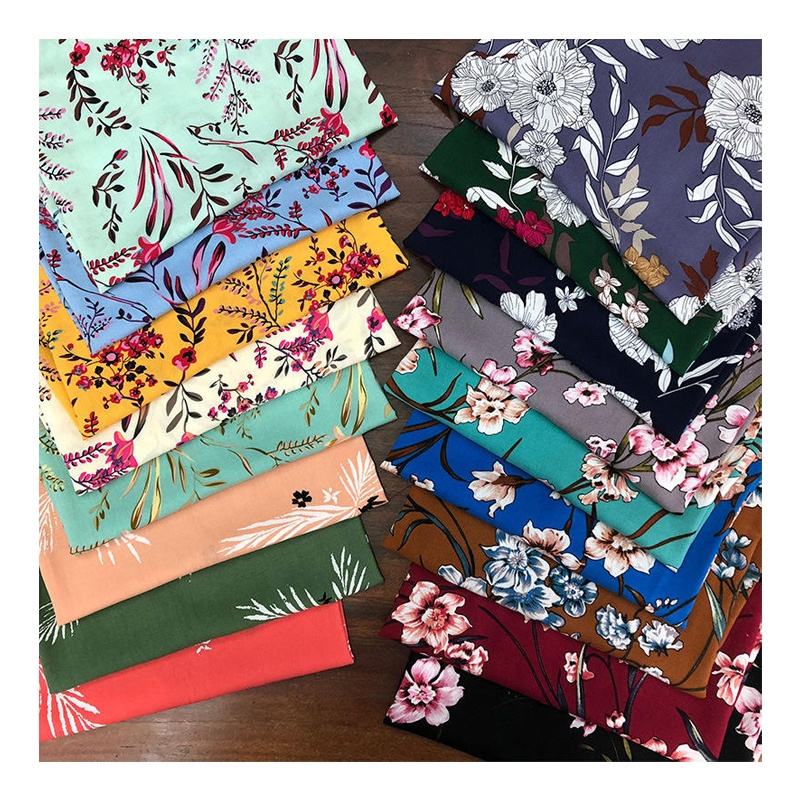 Оптовая продажа, Женская юбка из 100 вискозы с цветочным принтом из вискозы