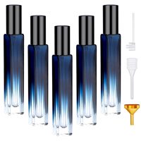 Flacon de parfum en verre givré carré de luxe de 10 ml avec pulvérisateur à pompe, impression sérigraphique, diffuseur à roseaux pour femmes