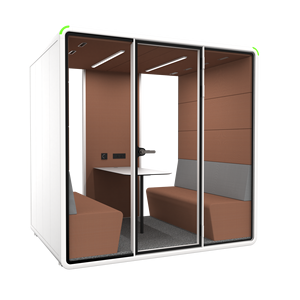 Cabine téléphonique de bureau, lot de 4 postes, insonorisée, ventilée, mobile, moderne, pour décoration de bureau et entrepreneurs - Product Image 1