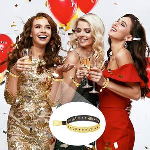 Yüksek polyester kalite özel olay festivali parti şerit kumaş bir kez kullanım markalar <span class=keywords><strong>logo</strong></span> metin baskı bilekliği bilezikler - Product Image 5