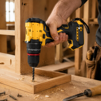 OEM/ODM - Perceuse sans fil 21V à vitesse variable, moteur sans balais, 13 mm, couple réglable sans clé, réversible, outils professionnels industriels et de bricolage