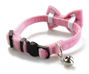 Holesale-<span class=keywords><strong>collar</strong></span> de terciopelo con lazo para gato, cómodo y suave, con hebilla de seguridad - Product Image 3