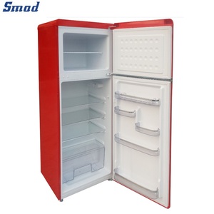 ตู้เย็นสองประตู ดีไซน์วินเทจ ตู้แช่แข็งแบบเรโทร สำหรับใช้ในบ้าน - Product Image 2