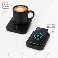Ensemble cadeau chauffe-tasse intelligent avec logo personnalisé, recharge USB, sous-verre, tasse à café en céramique, contrôle intelligent de la température, applicable aux entreprises