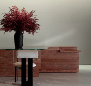 Dalle de travertin rouge naturel poli moderne de haute qualité pour revêtement mural, dessus de table, décoration de sol - Product Image 6