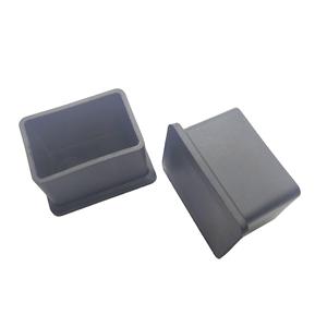 Rectangular Tube Furniture Foot Pads 30 <b>Square</b> Black Anti Slip <b>Pipe</b> Cap Cover Plastic Parts - Product Image 1