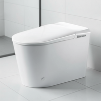 8819H Dayao Cuvette de toilette intelligente automatique avec bidet intégré, blanche, design allongé, monobloc intelligent, siège chauffant télécommandé, siphon en S inclus