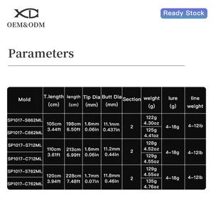 Лидер продаж, углеродная рыболовная удочка XDL 198 см, футов, 30 + 36 т, 2-х частный Спиннинг для берега, Удочка из углеродного волокна, спиннинговое удилище - Product Image 5
