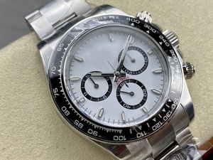 Sang Trọng Siêu Chất Lượng Đồng Hồ Cơ Khí Không Thấm Nước 40Mm 126500 Sạch Nhà Máy Thép 904 4131 Phong Trào Chrono Gấu Trúc Trắng Đồng Hồ - Product Image 2