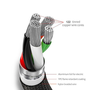 Type C <span class=keywords><strong>Android</strong></span> Téléphone Mobile Nylon Multi Chargeur Lumière Micro USB C 3 En 1 Câble De Charge Rapide - Product Image 2