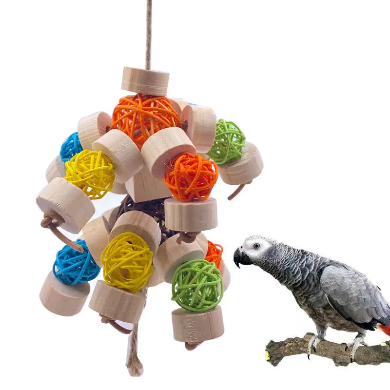 Giocattoli da masticare pappagallo voliera giocattoli pendenti colorati giocattolo per uccelli da compagnia