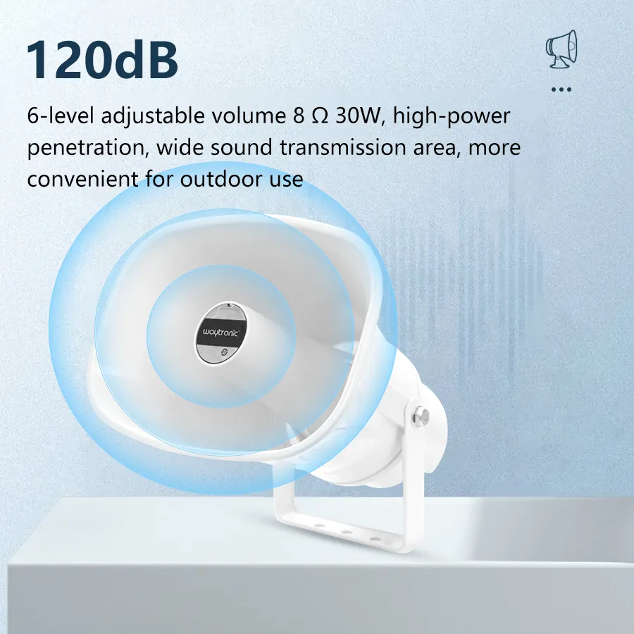 DC10-28V 30W IP67 Outdoor Active Horn Speaker with Local Audio Input for Emergency Voice Alarm