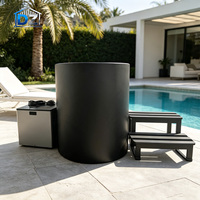 Piscine à immersion froide moderne en acier inoxydable avec refroidisseur et marches, baignoire à glace en métal durable pour athlètes professionnels