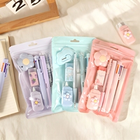 Ensemble de papeterie 7 pièces, coffret cadeau, esthétique soignée, pour étudiants et enfants, souvenir éducatif, rentrée scolaire, fournitures scolaires, stylo, gomme