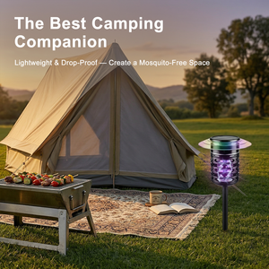 Actualizado al aire libre automático Solar Bug Zapper UV LED longitud de onda Mosquito <span class=keywords><strong>Killing</strong></span> Lamp - Product Image 4