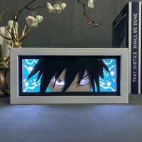 Pas cher personnalisé mono 3D photo hotbox papier découpé lightbox luces 3d led anime ombre lampe veilleuse