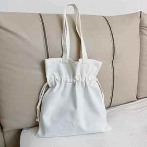 กระเป๋าผ้าแคนวาสแบบมีเชือกผูก  รีไซเคิลได้  สกรีนโลโก้ได้ตามต้องการ  ขายส่ง MOQ ต่ำ |   ถุงช้อปปิ้งและถุงโปรโมชั่น - Product Image 5