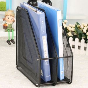 Metal Mesh 2 Tiers Magazine <b>Holder</b> <b>Document</b> File Organizer for Office School Supplies Cute Desk Organizer Hot Desk Organizer - Product Image 2