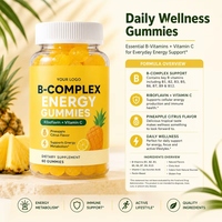 OEM ODM Marque privée Biotine B2 Vitamine Complément alimentaire Vegan Ananas Saveur Vitamine B Gommes avec COQ10 pour la santé immunitaire