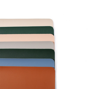 Tapete de Escritorio de Cuero Rectangular Antideslizante de Color Sólido con Base de Terciopelo para Decoración de Mesa de Oficina - Product Image 4