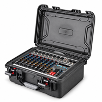 Amplificateur de mixage DJ professionnel avec 8 canaux d'entrée, effets sonores DSP et étui de protection pour systèmes de sonorisation PA