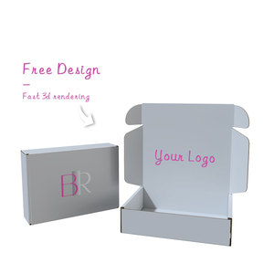 Nhỏ Kraft Đồng Bằng In Bao Bì Carton Shipper Đen Sóng Hộp Sinh Thái Quần Áo Đồ Trang Sức Teal Dài Gửi Thư Hộp Bưu Phẩm - Product Image 1