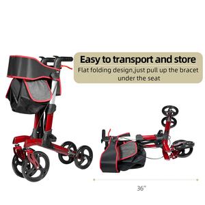 Andador con Ruedas Bariátrico, Capacidad de 180 kg, Carrito de Compras, Andador Plegable con Asiento Extra Ancho, Resistente, Patentado - Product Image 5