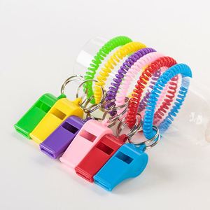 Còi Keychain Thể Thao Còi Với Vòng Đeo Tay Lớn Rõ Ràng Nhựa Còi Với Căng Ra Cuộn Dây Cổ Tay Móc Chìa Khóa Sự Sống Còn An Toàn - Product Image 2