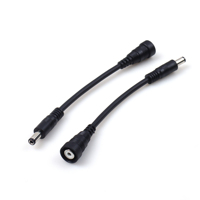 Câble de connecteur audio Rca Rca femelle à DC5.5 * 2.5mm câble d'extension mâle câble Rca argenté