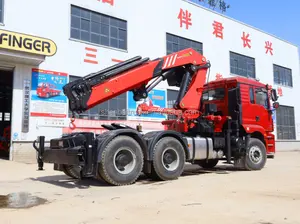 Shacman-Camión de cabeza de Tractor con grúa Palfinger, 20 toneladas, 25 toneladas, 30 toneladas, brazo hidráulico
