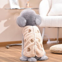 Veste en polaire pour chien à motif fraise et ours, vêtements en peluche pour animaux de compagnie, vente chaude automne-hiver