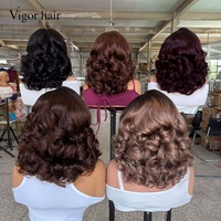 Peluca de Cabello Humano Virgen con Encaje HD Transparente 5x5, Cabello Ondulado de Donante, Rizado y Voluminoso, 300% de Densidad, Cabello Natural de Vietnam, 18 Pulgadas