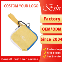 Dompet Mini Multifungsi Pelajar Impor dengan Logo Kustom, Penutup Ritsleting, Lapisan Poliester, Dompet Koin Pendek yang Lucu